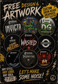 Custom drumhead sticker — £35