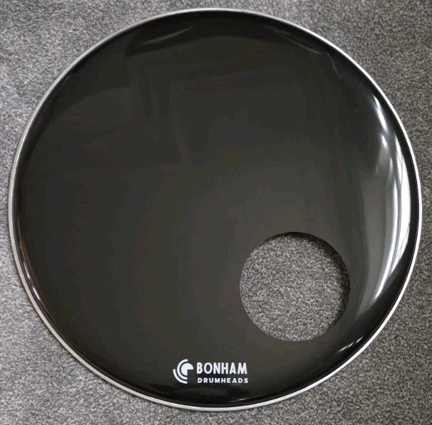 Black Resonant Bass Drum Head