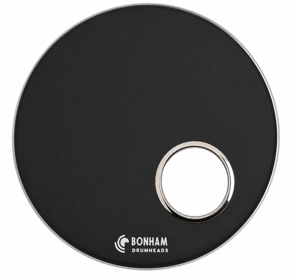 Black Resonant Bass Drum Head