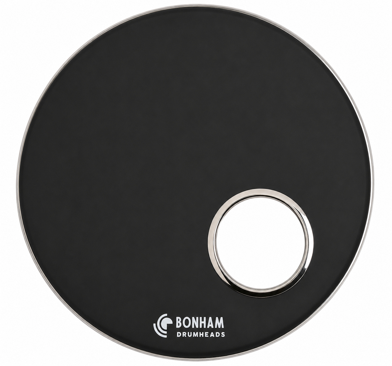 Black Resonant Bass Drum Head